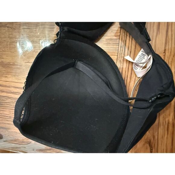 Victoria's Secret Black Padded Underwire Lined Demi Bra Size 34DD - Picture 4 of 4